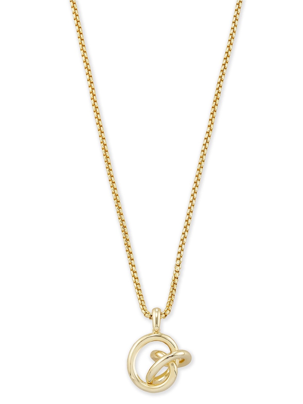 NWT! Kendra Scott Presleigh Love Knot Pendant Necklace - Gold - 27”L